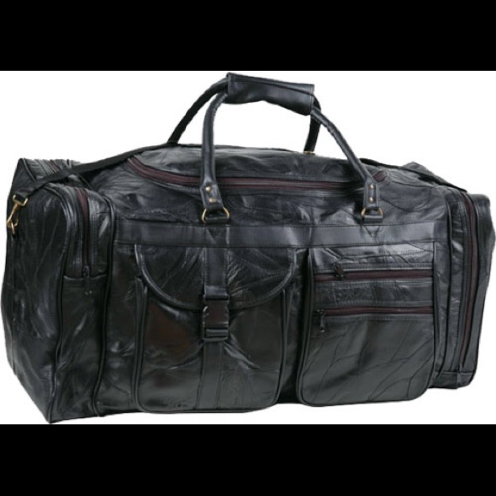 Patchwork leather 26”Long travel bag
